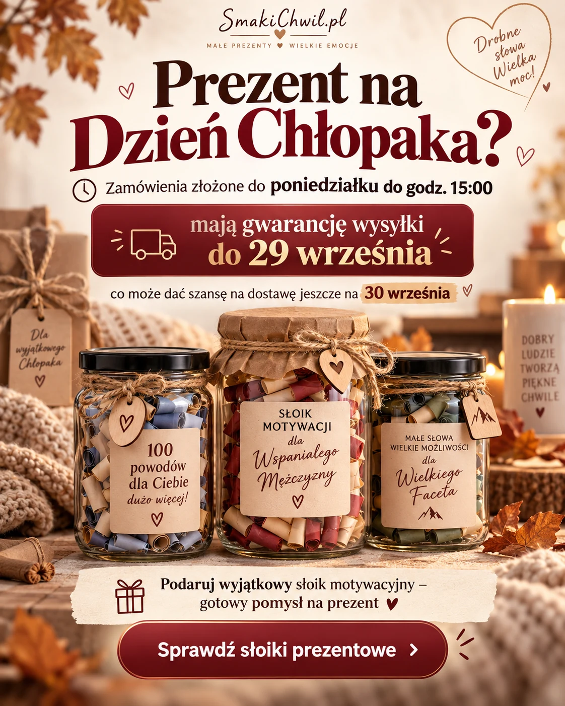 Prezent na Dzień Chłopaka – zamów do poniedziałku do godziny 15:00