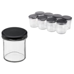 Słoik 350ml prosty + zakrętka 8 sztuk