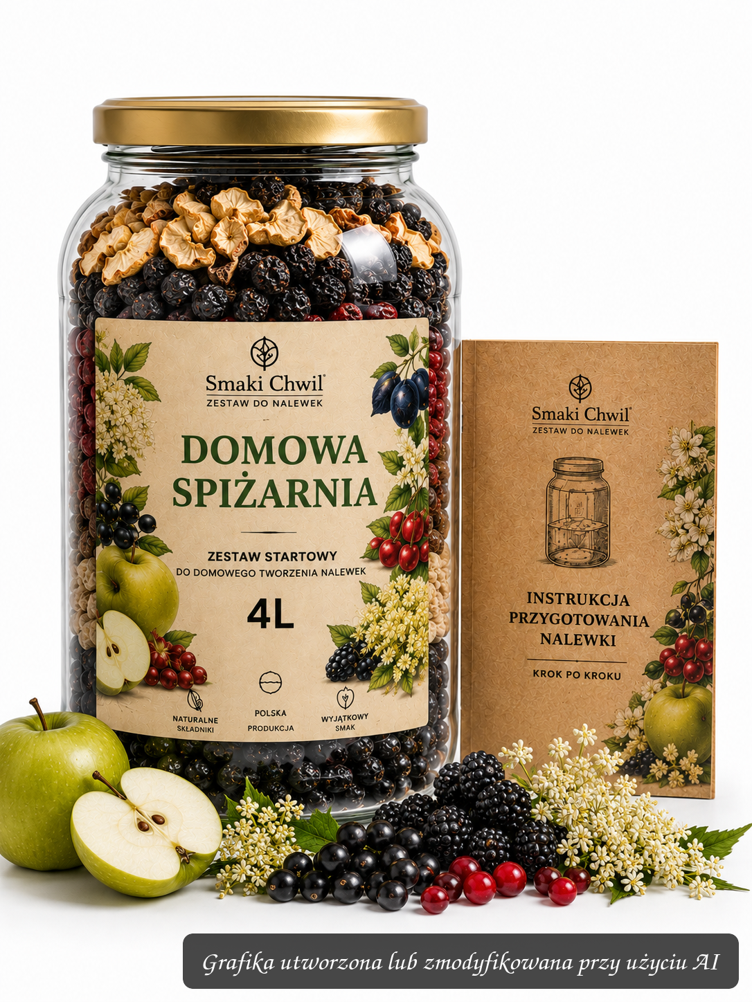 Domowa Spiżarnia – zestaw startowy do domowego tworzenia nalewek 4L