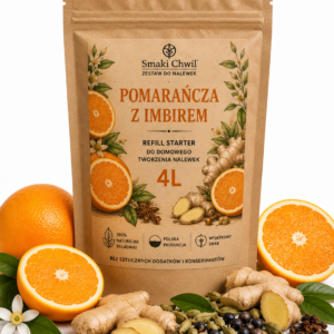 Pomarańcza z Imbirem – refill starter do domowego tworzenia nalewek 4L