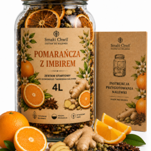 Pomarańcza z Imbirem – zestaw startowy do domowego tworzenia nalewek 4L
