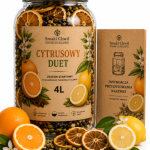 Cytrusowy Duet – zestaw startowy do domowego tworzenia nalewek 4L