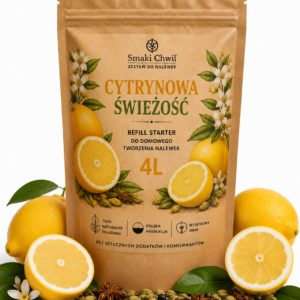 Cytrynowa Świeżość – refill starter do domowego tworzenia nalewek 4L