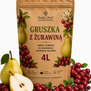 Gruszka z Żurawiną – refill starter do domowego tworzenia nalewek 4L