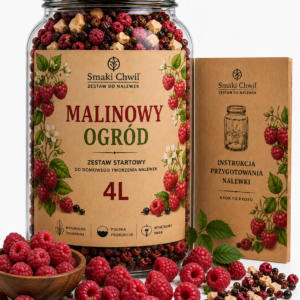 Malinowy Ogród – zestaw startowy do domowego tworzenia nalewek 4L
