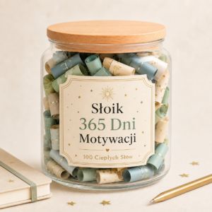 Słoik 365 Dni Motywacji – 365 inspirujących myśli | Motywacja na każdy dzień roku
