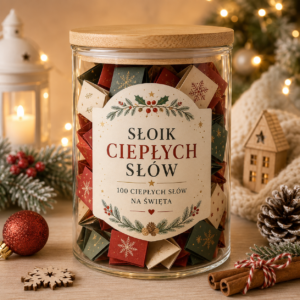 Słoik Ciepłych Słów – 100 ciepłych słów na święta | Słoik ciepłych słów na święta