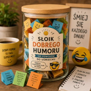 Słoik Dobrego Humoru – 100 powodów do uśmiechu | Prezent poprawiający humor