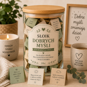 Słoik Dobrych Myśli – 100 dobrych myśli | Prezent pełen dobrych myśli