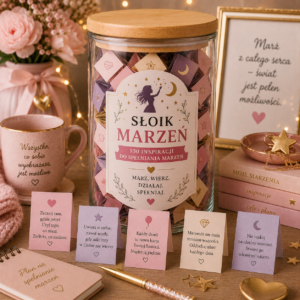 Słoik Marzeń – 100 inspiracji do spełniania marzeń | Inspirujący prezent dla marzycielki