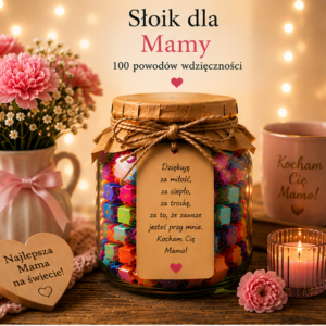 Słoik dla Żony – 100 wyznań miłości | Romantyczny prezent dla Żony