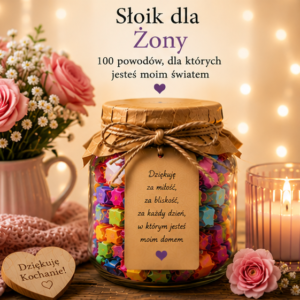 Słoik dla Dziewczyny – 100 powodów, dla których Cię kocham | Romantyczny prezent dla Dziewczyny