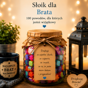 Słoik dla Taty – 100 słów wdzięczności | Prezent dla Taty od serca