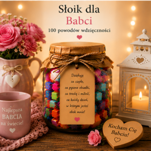 Słoik Małych Radości – 100 chwil szczęścia | Prezent przypominający o małych radościach