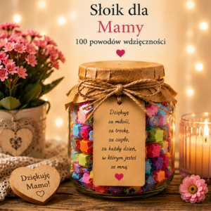 Słoik Rodzinnego Ciepła – 100 chwil pełnych rodzinnego ciepła | Rodzinny prezent na święta