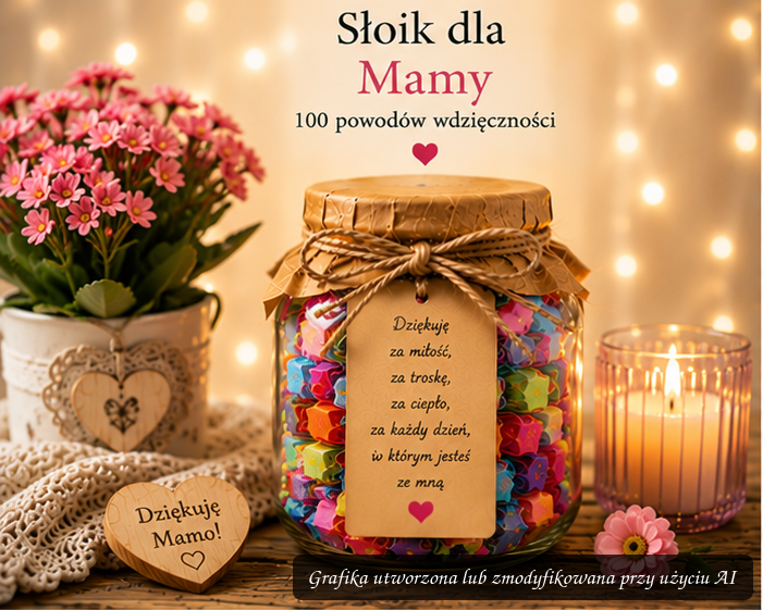 Słoik dla Najlepszej Mamy – 100 słów wdzięczności | Wyjątkowy prezent dla Mamy