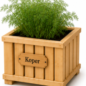 Drewniana Donica PREMIUM „Koper” z tabliczką
