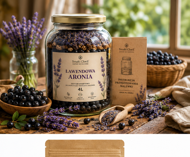 Lawendowa Aronia – refill starter do domowego tworzenia nalewek 4L - obrazek 2
