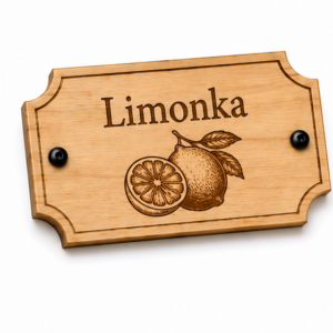 Drewniana Donica PREMIUM „Limonka” z tabliczką