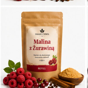Malina z Żurawiną – refill starter do domowego tworzenia nalewek 4L