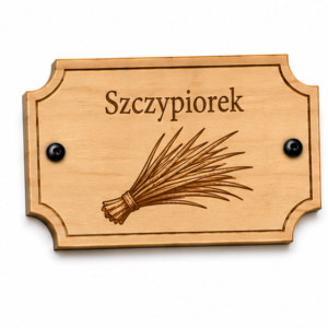 Drewniana tabliczka do donicy – Szczypiorek
