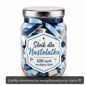 Słoik dla Nastolatka – 100 myśli na dobry start | Motywacyjny prezent dla chłopaka
