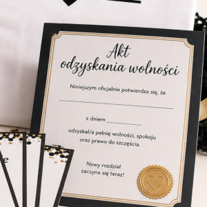 Akt Odzyskania Wolności – certyfikat po rozwodzie | Ogólny lub personalizowany