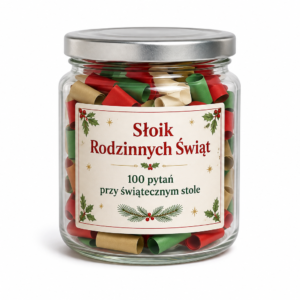 Słoik Rodzinnych Świąt – 100 pytań przy świątecznym stole | Gra rozmowna dla rodziny