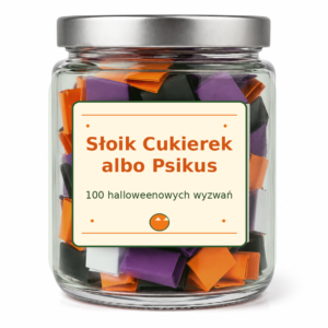 Słoik Cukierek albo Psikus – 100 halloweenowych wyzwań | Zabawa dla dzieci i nastolatków