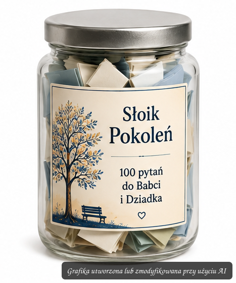 Słoik Pokoleń – 100 pytań do Babci i Dziadka | Prezent pełen rodzinnych historii