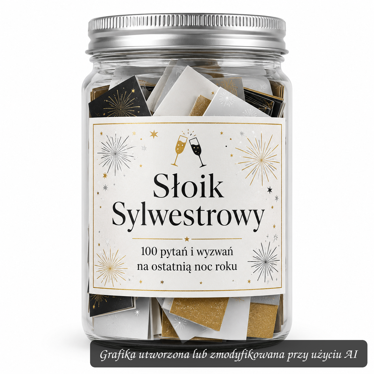 Słoik Sylwestrowy – 100 pytań i wyzwań na ostatnią noc roku | Gra na Sylwestra