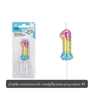Świeczka urodzinowa JELLY Cyferka 1