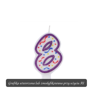 Świeczka urodzinowa IMPREZKA Cyferka 8