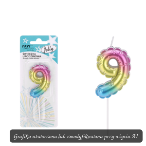 Świeczka urodzinowa JELLY Cyferka 9