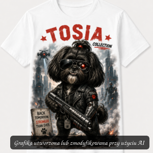 Koszulka Tosia Cyber Bohaterka – futurystyczne kino akcji