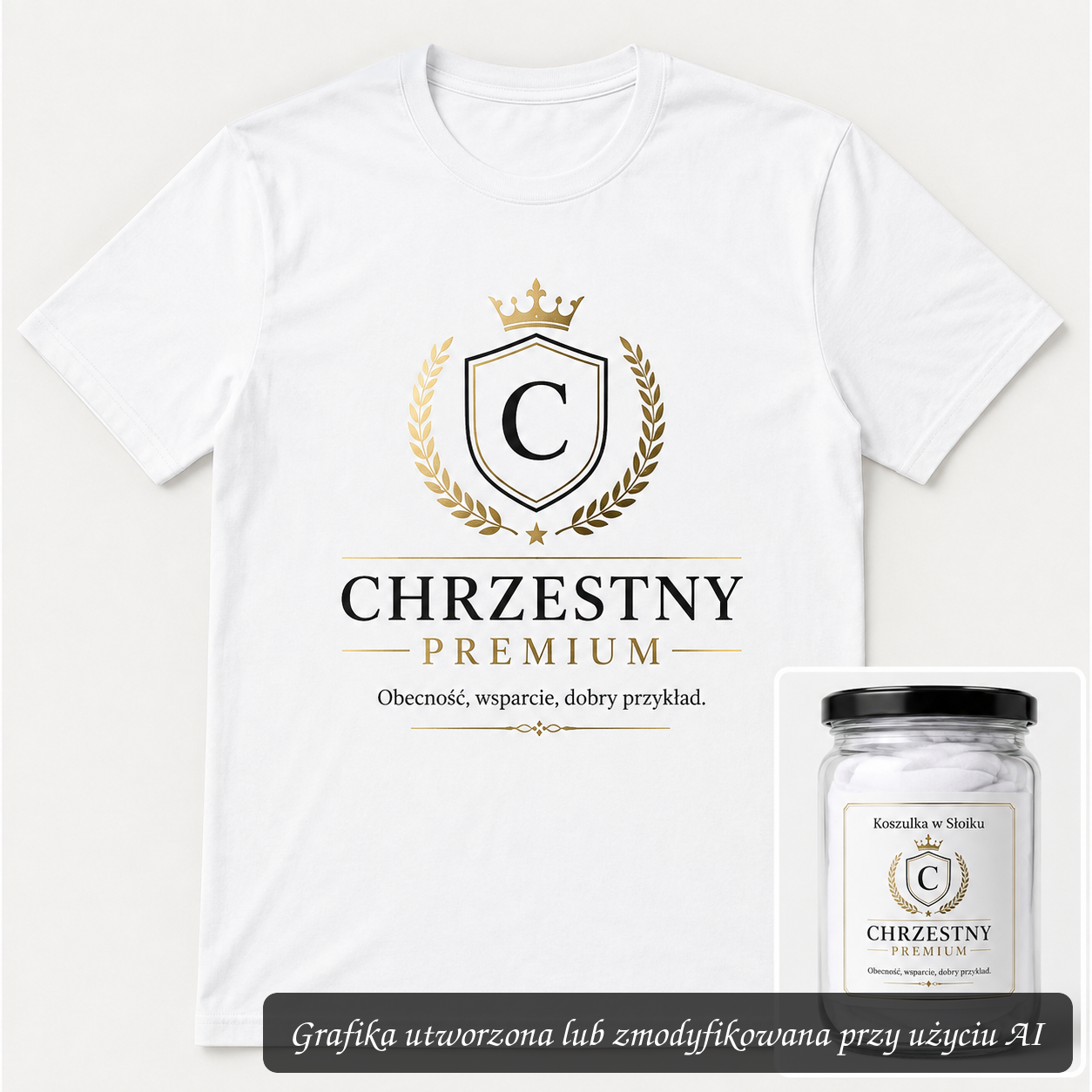 Koszulka w Słoiku – Chrzestny Premium