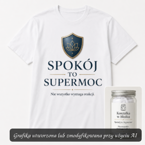 Koszulka w Słoiku – Spokój to Supermoc