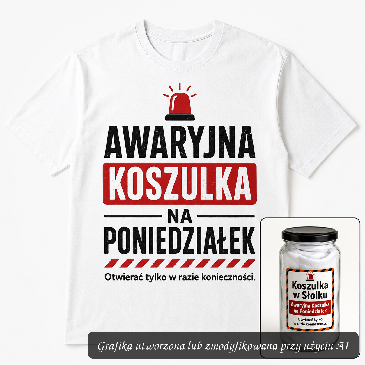 Koszulka w Słoiku – Awaryjna Koszulka na Poniedziałek