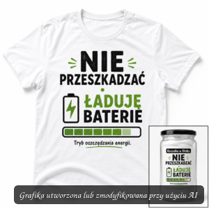 Koszulka w Słoiku – Nie Przeszkadzać – Ładuję Baterie