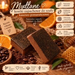 Mydlane Kostki Zapachowe do Szafy – Kawa i Pomarańcza