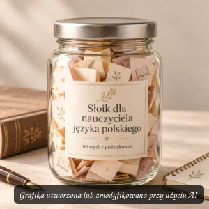 Słoik dla nauczyciela języka polskiego – prezent z podziękowaniami