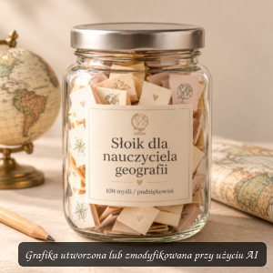 Słoik dla nauczyciela geografii – prezent z podziękowaniami