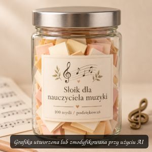 Słoik dla nauczyciela muzyki – prezent z podziękowaniami