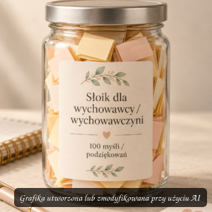 Słoik dla wychowawcy lub wychowawczyni – podziękowanie od klasy