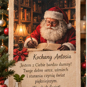 List od Świętego Mikołaja na bawełnie – personalizowany