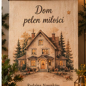 Obraz rodzinny na bawełnie – Dom pełen miłości