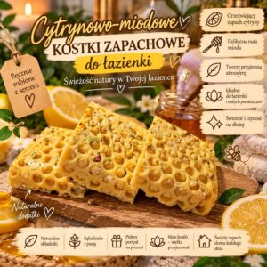 Cytrynowo-Miodowe Kostki Zapachowe do Łazienki – ręcznie robione