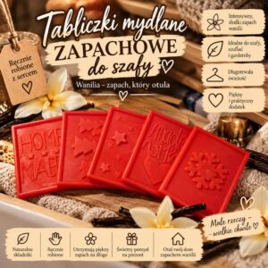 Tabliczki Mydlane Zapachowe do Szafy Wanilia – ręcznie robione